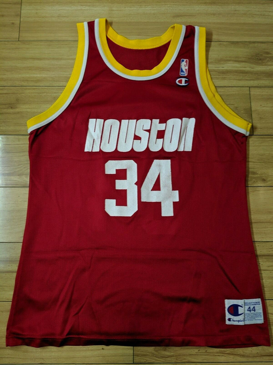 Vtg #34 HAKEEM OLAJUWON Houston Rockets NBA Champion Jersey 10-12