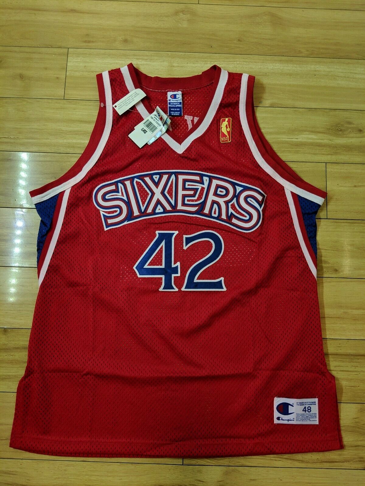 Philadelphia 76ers: Jerry Stackhouse Rookie 1995/96 Red Champion Jerse –  National Vintage League Ltd.